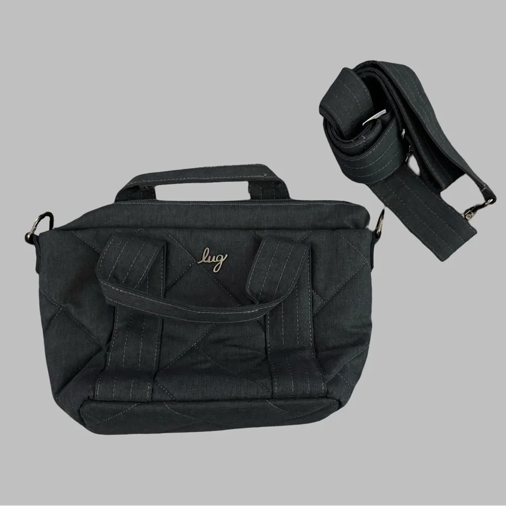 LUG Dory Mini Navy Quilted Crossbody Bag